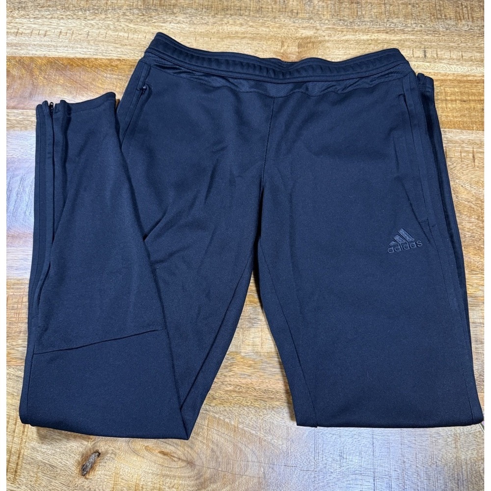 Adidas Climacool Track‎ Pants Blk Small Tapered Zip Ankle Athletic Jogger Soccer